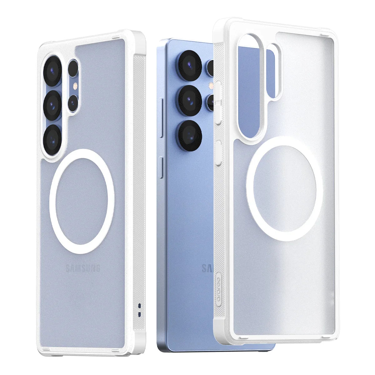 Araree Samsung S25 Ultra Duple Armor Magsafe Case - White - Tashqila Araree Samsung S25 Ultra Duple Armor Magsafe Case - White - Tashqila